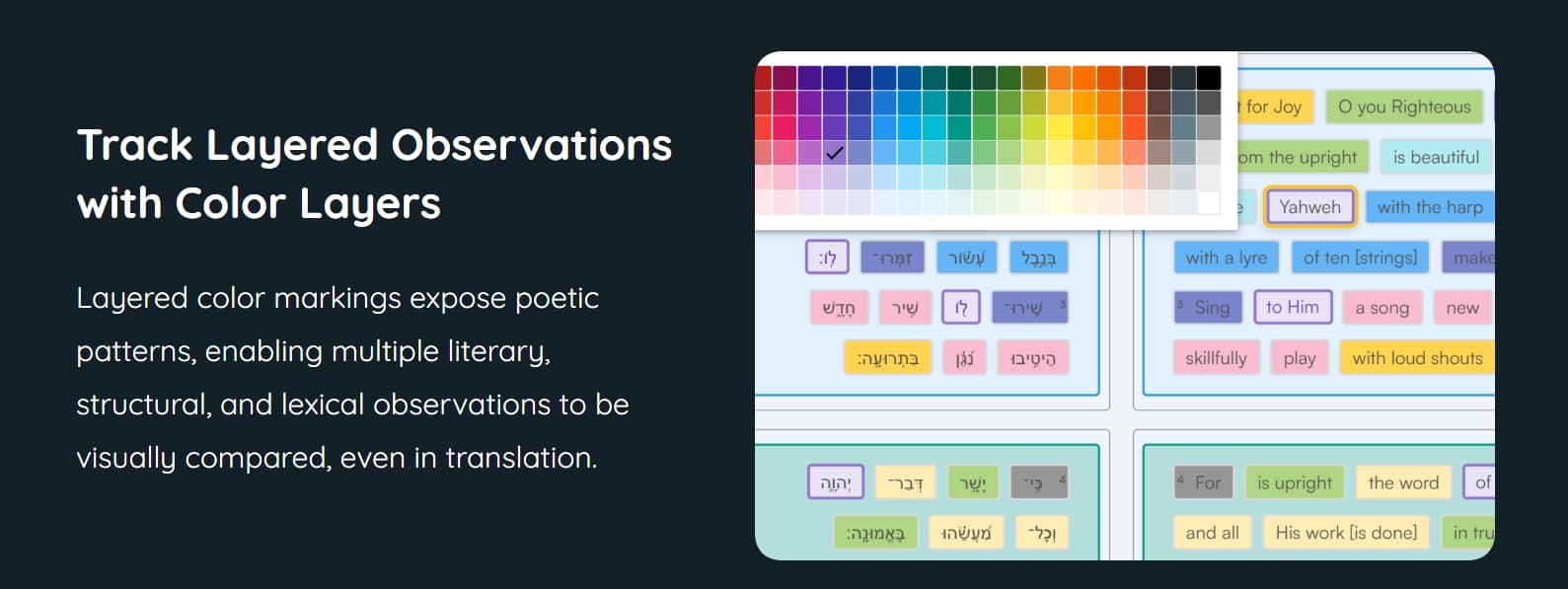 Track layered observations with color layers